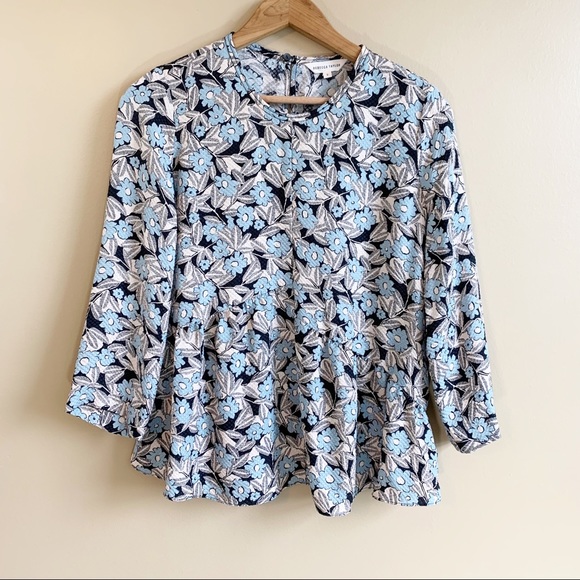 REBECCA TAYLOR 100% silk floral blouse RELISTED - Picture 3 of 14